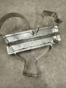 "Cortador de galletas de hojalata vintage gallo 7"" primitivo campo granja cocina decoración" - Imagen 1 de 2