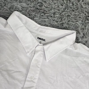 King Size 59-0025-3 Mens 5XL Big White Cotton Short Sleeve Pocket Polo - Picture 1 of 8