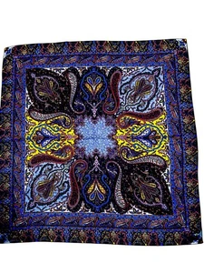 Vietri Milano 100% KASCHMIR Schal lang Halstuch 49x52 bunt Paisel mediterran - Bild 1 von 18