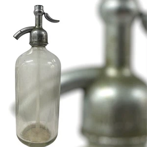 Vintage (Anfang 1900’s) 25oz. Klarglas Siphon/Syphon Selters Flasche - Coll. - Bild 1 von 11