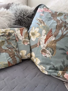 🌷Pottery Barn Bloom Blumensatin Bettbezug & 2 Kissenbezüge Full Queen Cottage Chic - Bild 1 von 10