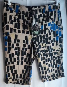 Vintage Y2K Jamie Sadock Geometric Beige Bermuda Golf Sporty Shorts Women Sz 10 - Picture 1 of 7