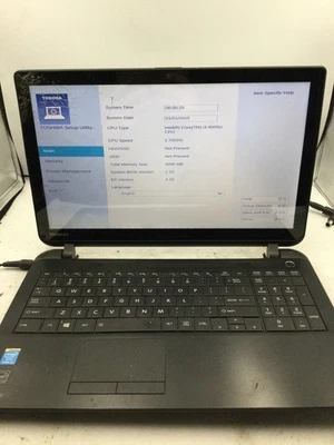 Toshiba Satellite C55T - 15" Laptop Intel Core i3 4th Gen - BOOTS TO BIOS -BB - Image 1 of 4