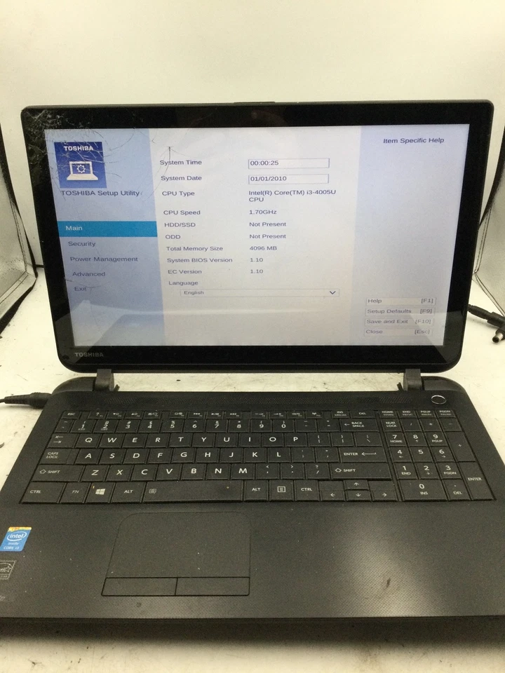 Toshiba Satellite C55T - 15" Laptop Intel Core i3 4th Gen - BOOTS TO BIOS -BB - Image 1 of 4