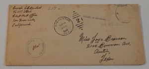 USS Stack (DD 406) FPO (Solomons Islands patrols) September 10 1943 WW2 censored - Picture 1 of 2