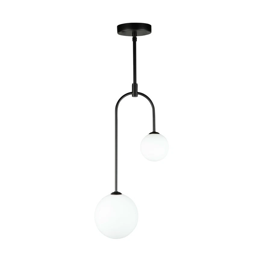 Colgante Artcraft Comet 2 luces, negro mate/ópalo - AC6652BK Foto 1 de 1