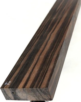 Stripey Macassar ebony wood lumber 3.2x36.5x1" EM62 - Image 1 of 3