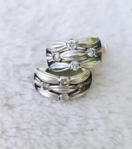 Vintage Silver Earrings 925 Sterling Women Jewelry Drop - Picture 1 of 8