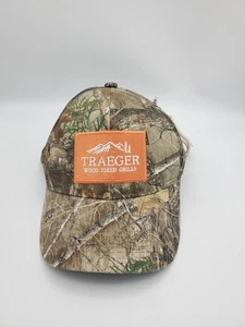 Traeger Wood Fired Grill Hat Cap Snapback Realtree Camo Embroidered Patch Mesh - Picture 1 of 3