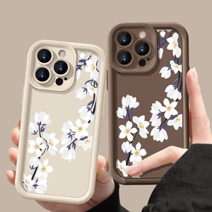 TPU Flower Phone Case For iPhone 16e 16 15 14 13 Pro Max 12 11 Shockproof Cover - Picture 1 of 18