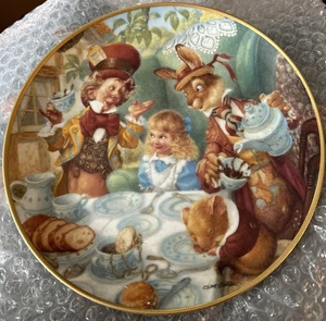 Alice im Wunderland Sammlerteller 4122B 1. Ausgabe Scott Gustafson Mad Hatter - Bild 1 von 2