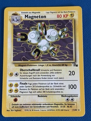 Magneton Pokémon Karte 11/62 Fossil Holo Rare WOTC 1999 - Bild 1 von 3