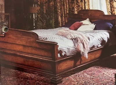 Cama trineo Queen Hickory White Legends Collection roble y arce sólidos y chapas  Foto 1 de 4