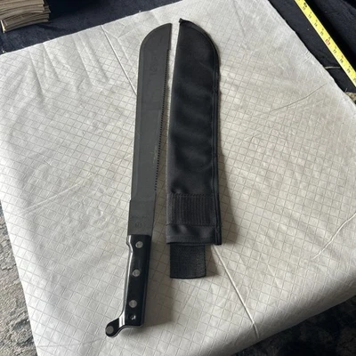 Vintage Ontario U. S. Knife Machete Dual Blade Knife w/Sheath, 18" Blade - Image 1 of 4