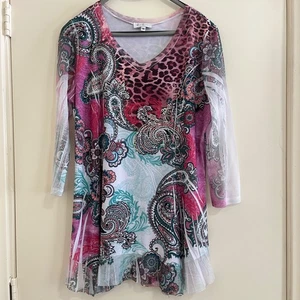 Vintage Fairy Whimsigoth Tunika Minikleid Gr. M verziert Nieten eklektisch Netz - Bild 1 von 6