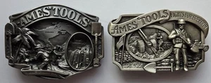 Ames Tools Limited Edition Belt Buckles Qty 2 Panama Canal & Fights for Freedom - Picture 1 of 7