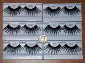 6 pair # 301 Extra Large Spikey False eyelashes Drag Queen Cross Dresser Dancer - Picture 1 of 2