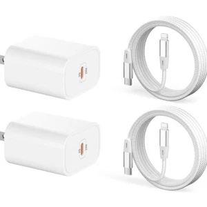 iPhone Charger 2 Pack 20W PD USB C Adapter and 6 FT USB C to  Cable... - Picture 1 of 8