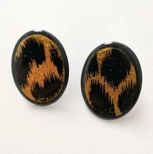 Vintage retro style leopard animal print stud earrings, multiple choices - Picture 1 of 1