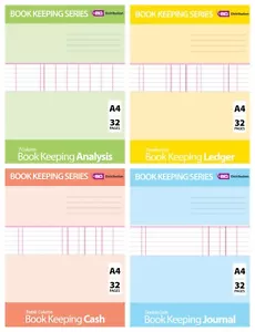 A4 ACCOUNTS BOOK KEEPING Cash Journal Ledge Analysis Accounting Books - Picture 1 of 10