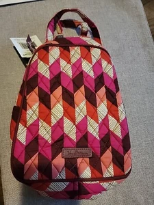Vera Bradley Lunch Bunch Women's Bag Handle Lined Bohemian Chevron School Lunch - Picture 1 of 5