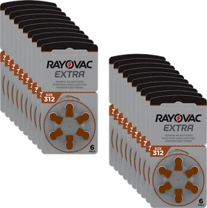 120 batterie per apparecchi acustici Rayovac 312 Extra Advanced 1,45 V 180 mAh 312AU-6XEMF - Foto 1 di 6