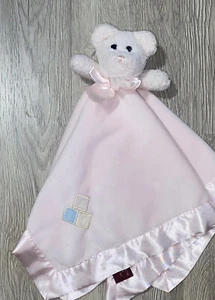 THE BEARINGTON COLLECTION BEAR BABY Lovey Sicherheitsdecke 18x18 Zartrosa - Bild 1 von 5