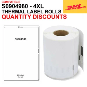 DYMO Endlosetikettenrolle Etikettendrucker S0904980 weiß, 104 x 159mm 220 Stück - Bild 1 von 15