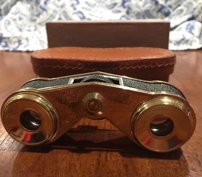 Vintage Stellar Opera Glass Model No. B-176 Deluxe Gold & Black 2.5X Coated - Image 1 of 4