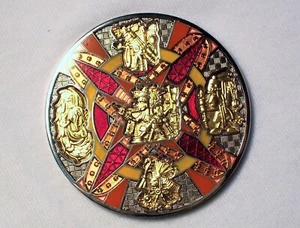 2013 Compass Rose Quetzalcoatl - Gold & Nickel Finish - New Unactivated Geocoin - Picture 1 of 2
