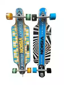 2-Pack Vision Street Wear 37" Drop-Through Longboard Cruiser Skateboard Complete - Picture 1 of 5