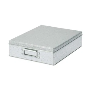 MUJI Galvanized Iron Box Large Hight 8.5cm - Picture 1 of 3