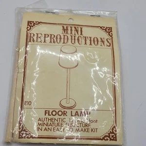 Vintage mini reproductions floor lamp #810 wooden Dollhouse furniture 1/12scale  - Picture 1 of 5