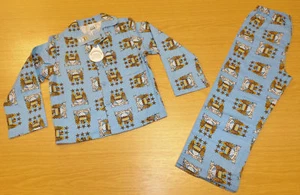MANCHESTER CITY PYJAMAS WARM BOYS BRUSHED COTTON FLANNEL PAJAMAS - Picture 1 of 2