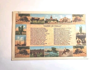 Postcard Vintage "Down In Texas". Texas Scenery A378 - Picture 1 of 3