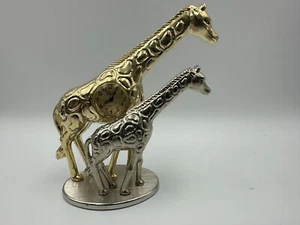 Vintage ELGIN Mother and Baby Giraffe Collectable Clock - NEW BATTERY - Picture 1 of 1