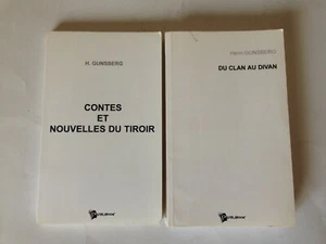 GUNSBERG (Henri) - CONTES ET NOUVELLES DU TIROIR + DU CLAN AU DIVAN /DEDICACE - Imagen 1 de 4