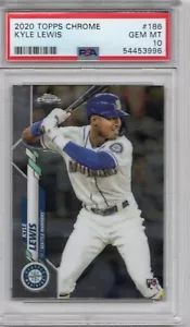 2020 Topps Chrome Kyle Lewis PSA 10 GEM MT #186 Rookie Card - Bild 1 von 2