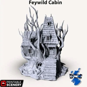 Mesa Feywild Cabin Scatter Terrain Juegos DnD Impresión 3D 32/28/20/15/10 - Imagen 1 de 8