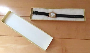 VTG NIB LIZ CLAIBORNE Black Leather Band Women's Watch - Picture 1 of 8