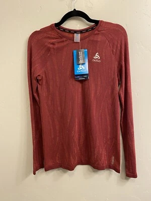 Camiseta Odlo para mujer pequeña frambuesa dulce de azúcar rendimiento Ceramicool L/S #188661 Foto 1 de 4