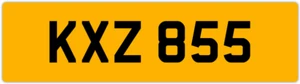 KXZ 855 K 3x3 DATELESS PRIVATE NUMBER PLATE KATE KEV KAZ KAS KAREN KAT KYLE KEN - Picture 1 of 1