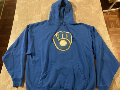 Vintage Milwaukee Brewers Pullover Hoodie Sz 2XL See Description Cover