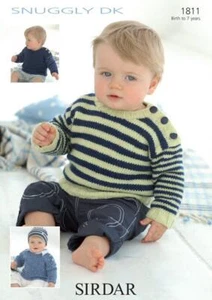 Sirdar Modello per Lavoro a Maglia - Snuggly Dk, Maglione 1811 - Foto 1 di 1