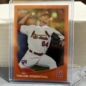 2013 TOPPS CHROME ORANGE REFRACTOR TREVOR ROSENTHAL #73 CARDINALS RC ROOKIE MINT - Picture 1 of 2