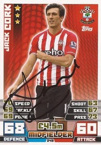 JACK CORK SIGNED SOUTHAMPTON 2014/2015 MATCH ATTAX TRADING CARD+COA - Picture 1 of 1