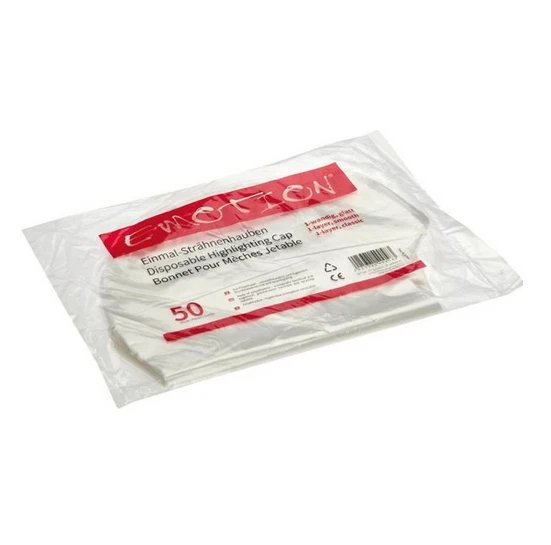 Efalock Einmal Strähnenhauben 50 Stück PE Einweg Strähnenhaube glatt einlagig