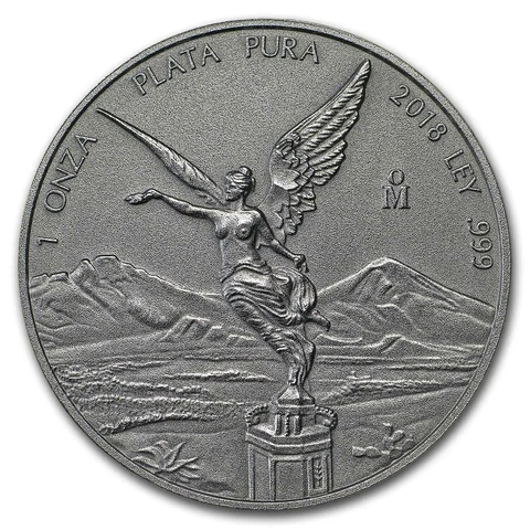 2018 Mexico 1 oz Silver Libertad Antiqued Finish Cover