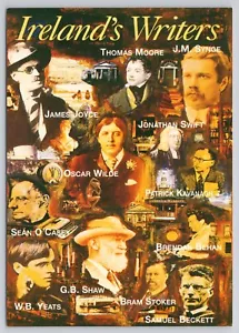 Irland Schriftsteller Joyce Stoker Yeats Wilde Swift Behan Beckett Kavanagh Postkarte - Bild 1 von 2