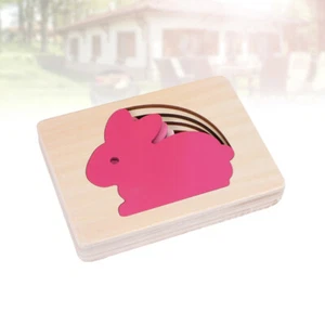 Tier Puzzle Mehrschichtige Rätsel Puzzles Aus Holz Baby Kleinkind - Bild 1 von 12